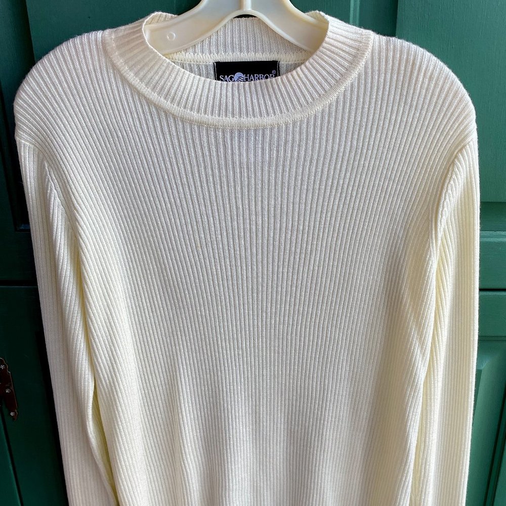 Stretch Rib L/S Sweater (M) Sag Harbor